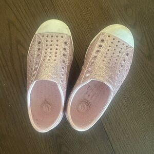 Native Shoes Kids Glittery Pink Shoes